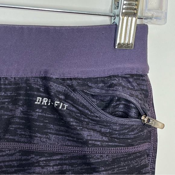 NIKE Cropped Leggings Fold Over Just Do It Waistband Running Workout Athleisure - Picture 3 of 9